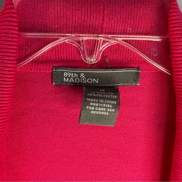 89th & Madison Vibrant Pink Cardigan - Picture 2 of 4